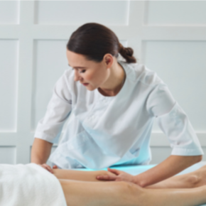 Physiotherapist At Home Lymphatic Drainage Massage Sessio...